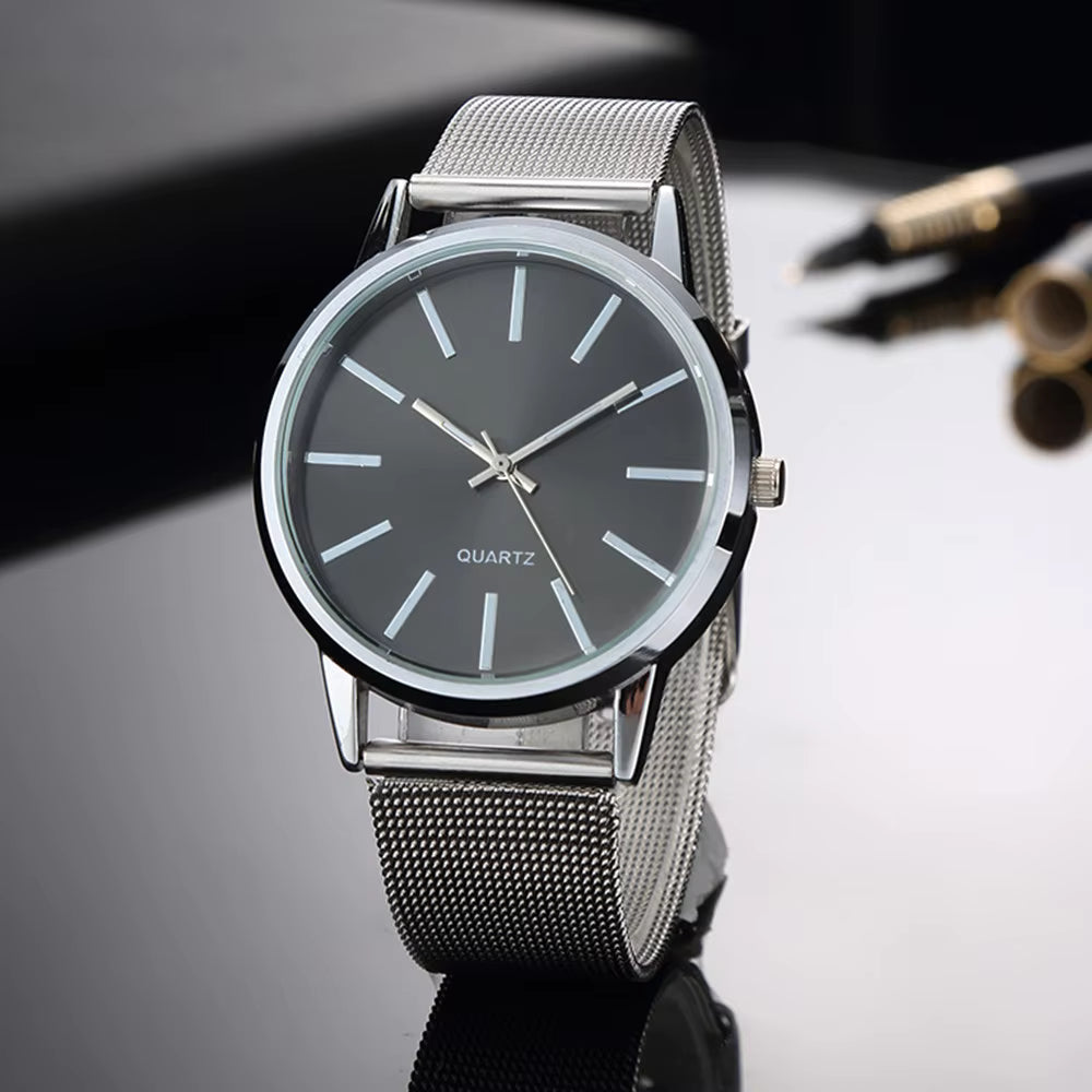 Luxury Women Watches 2025 New Stylish Silver Minimalist Business Ladies Quartz Watch Breathable Leather Steel Clock Reloj Mujer